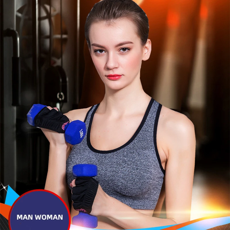 A Nők Gym Fitness Fél Ujját Kesztyű Crossfit Edzés Kesztyű Súlyemelés Kéz Védő Kesztyű Jóga Gyakorlása Kerékpáros Kesztyű
