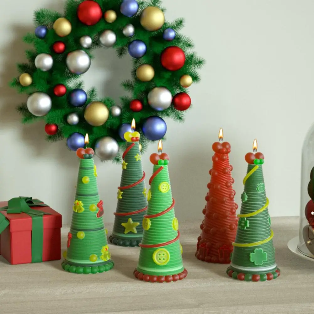 Karácsonyfa Gyanta Penész Könnyen Használható Szilikon Gyertya Penész, Műgyanta Öntés Szilikon forma karácsonyfa négylevelű Lóhere a Gipsz