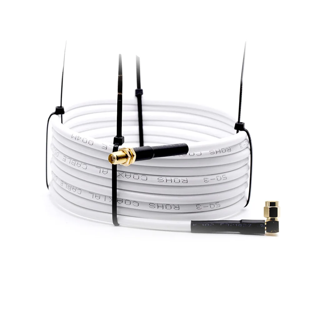 1M 2M 5M 10M 20M SMA Férfi-SMA Male RG58 50ohm Koaxiális Kábel, SMA Dugó WiFi Antenna Hosszabbító Kábel Csatlakozó Adapter Pigtail