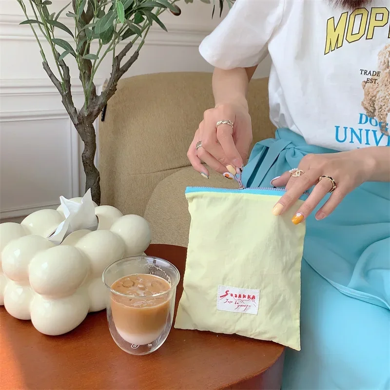 Tavaszi/Nyári Új színes Macaron smink táska Hordozható cuki kis táska, pénztárca ékszer, táska praktikus