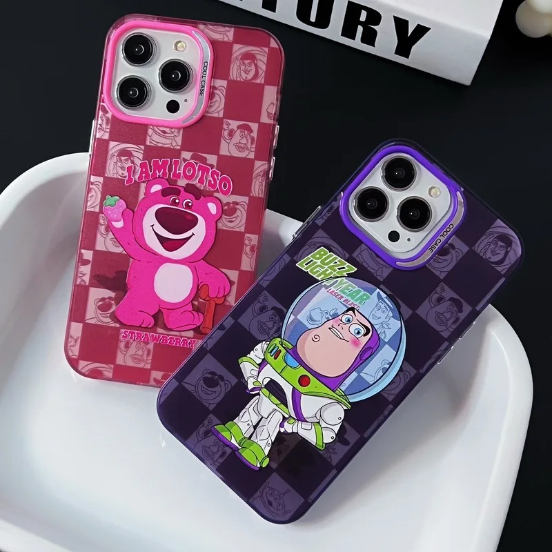 Toy Story Macó buzz lightyear Anime Telefon tok iPhone 14 13 12 11 Pro Max Esetben Aranyos luxus rajzfilm ütésálló Puha Borító