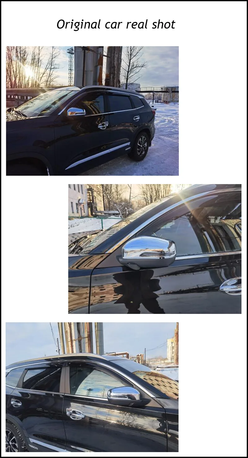 Autó Visszapillantó Tükör Fedezze Védő Matrica Trim Köret ABS Chrome Chery Tiggo 8 2019 2020 2021