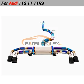 Audi TTS TT TTRS titán ötvözet Catback Teljesítmény Kipufogó Rendszer Szelep Kipufogó Csövek Tuning kipufogó közgyűlés