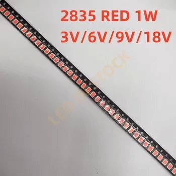 2835 SMD led-fénykibocsátó dióda lámpa gyöngyök piros nagyfeszültségű 18/9/6/3 v-os nagyfeszültségű chip LED 1W piros 100-as