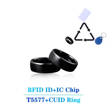 Új RFID-Okos Chip Gyűrű IC+ID Újraírható Kulcs 125Khz T5577 Klón Jelvény 13.56 Mhz-es CUID Fénymásoló Tag Másolás Író Token