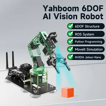 Robot Kar Épület Tanulás Készlet Jetson Nano 4GB 6DOF AI Fejlesztési Oktatás Elektronikus Projektek DIY ROS Python Programozási