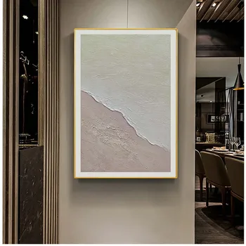 A Wall art dekoráció keret nélküli Absztrakt vászon, olaj festmény modern, népszerű stílusban dagály strand a hotel étterem hálószoba