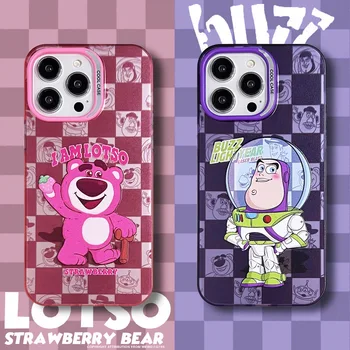 Toy Story Macó buzz lightyear Anime Telefon tok iPhone 14 13 12 11 Pro Max Esetben Aranyos luxus rajzfilm ütésálló Puha Borító