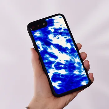 Vadvirág Szilikon Gumi Telefon burkolata az iPhone 6 6 7 8 Plusz X XS XR 11 12 13 14 Mini Pro Max Kék Nyakkendő Festék