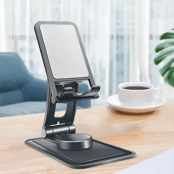 360° - os Forgó Tablet Mobil Telefon Stand for IPad Asztal Jogosultja Asztal Konzol Mobiltelefon Mobiltelefon tartó Állvány