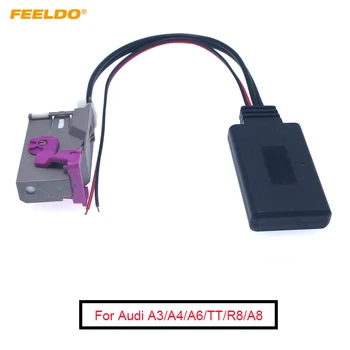 FEELDO 1DB Autó Audio-DVD-Navigáció, Bluetooth Modul Bemeneti RNS-E Navigációs 32Pin AUX Adapter Audi A3/A4/A6/TT/R8/A8