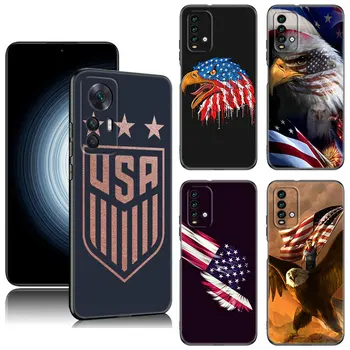 Amerika USA Zászló Fekete Szilikon Telefon Esetében A Xiaomi Redmi 7A-8A 9A 10A 11A 9C 10C 12C 13C 11 Miniszterelnök A1 A2 + 12 4G Megjegyzés 9T 12R