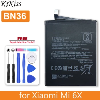 Új BN36 Akkumulátor Csere Xiaomi Mi 6X Mi6X Mi A2 MiA2 2910mAh Batteria a Pálya Kód + Eszközök