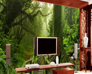 beibehang Zöld csábító magas minőségi tapéta, fa nézet trópusi esőerdő fa háttér fal cucc de parede háttérkép