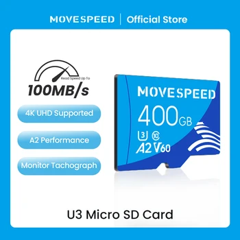 MOVESPEED U3 Micro SD-Kártya 512 GB 100 MB/s Sebességű Flash Memória Kártya 128GB 400GB 64 GB, 32 gb-os Class10 TF Kártya Kamera DV Drón