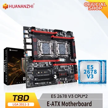 HUANANZHI X99 T8D LGA 2011-3 XEON X99 Alaplap Intel E5 2678 V3 *2 combo kit készlet