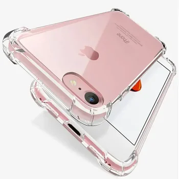 Luxus Ütésálló Szilikon Telefon tok iPhone 11 7 8 6 6 Plusz X XR XS 11 12 Pro Max Esetben Átlátszó hátlap-Védelem