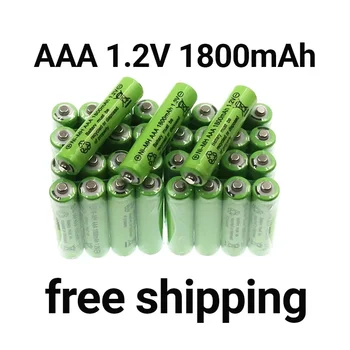 AAA Feltölthető Akkumulátor Ni-Mh 1,2 V Nieuwe 100% 1800 Mah Aaa 1,2 V Feltölthető 2A Akkumulátor+Ingyenes bevásárló