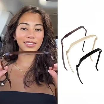Új Napszemüveg Keret Alakja Műanyag Hairband Női Elegáns Szilárd Fejpánt Haj Díszíteni Haj Karika Divat Haj Tartozékok