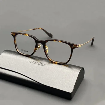 Titán-acetát szemüveg keret, a férfiak nagy keret retro rövidlátás szemüveget luxus márka optikai szemüveg keret discolorat