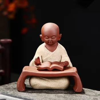 Zen Yixing Agyag Kis Szerzetes Karakter Tea Faragni Teaware Teás Készlet-Kínai Stílusú Kerámia Samanera Otthon Dekoráció, s Zen Dekoráció