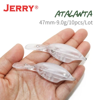 Jerry Atalanta 10db 9g Festetlen Üres Nehéz Plasitc Csalik Ultrakönnyű Csalik Plug Úszó Csörgő Hajtókar Csali Wobbler