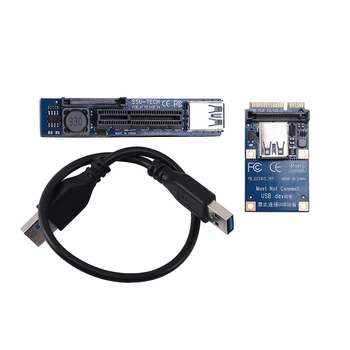 ÚJ-Mini PCIE, Hogy PCIE X4 Hosszabbító Adapter Kelő Kártya PC Grafikus Kártya Csatlakozó USB-Kábel 30Cm PCIE Bővítő Kelő Kártya