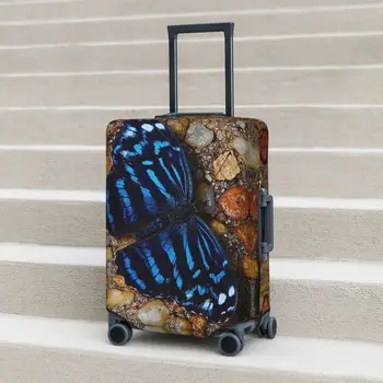 3D Pillangó Bőrönd Fedelét Mexikói Kék-szárny Rugalmas Üzleti Csomagtér Védő Felszerelést Nyaralás